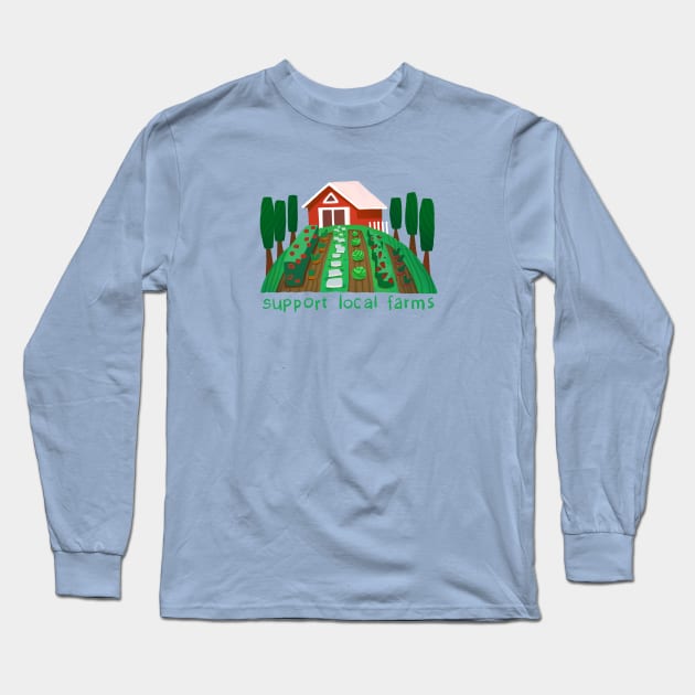 Support local farmers Long Sleeve T-Shirt by croquis design